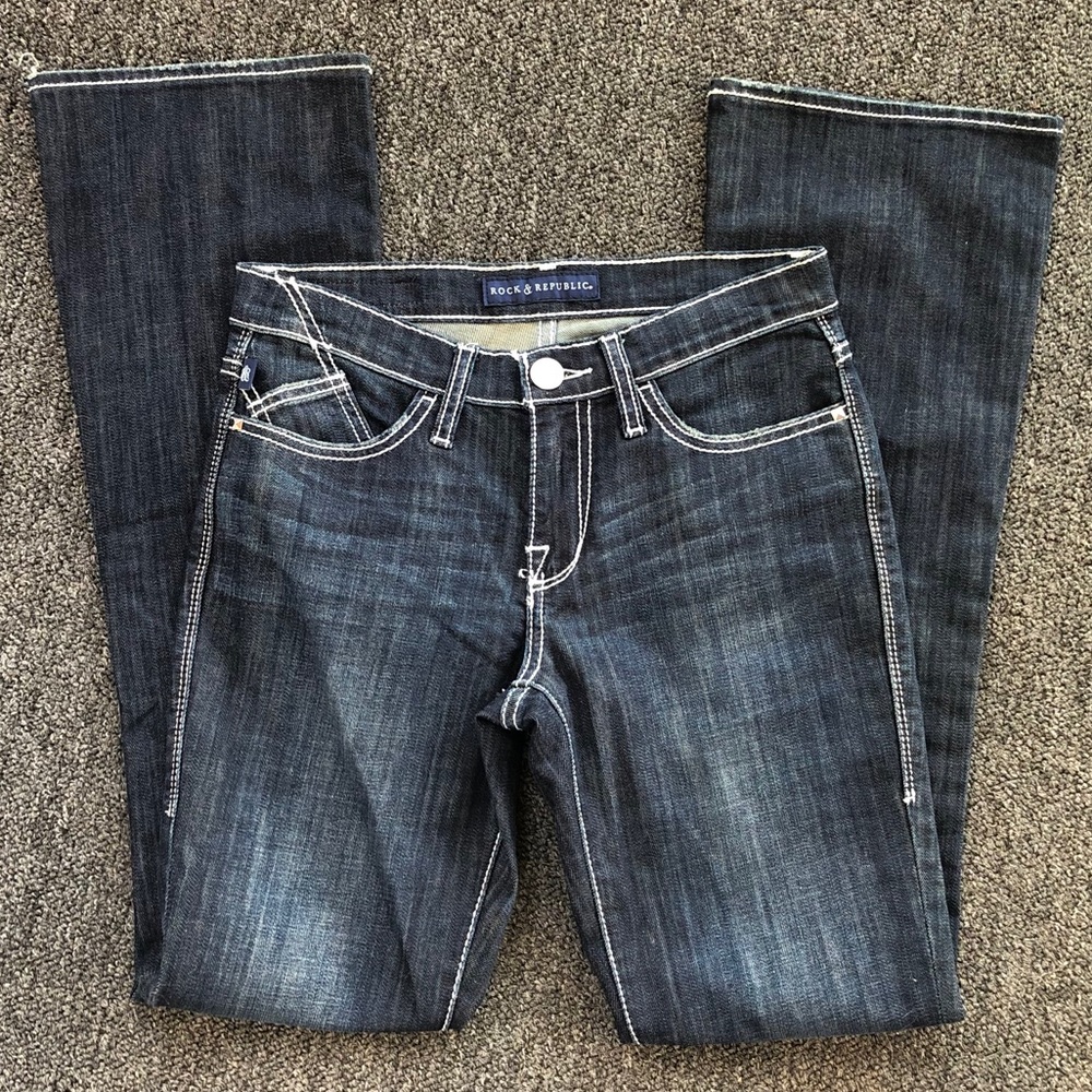 ROCK & REPUBLIC *BLING* Bootcut Jeans Size 2
